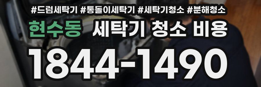 현수동 세탁기 청소 비용