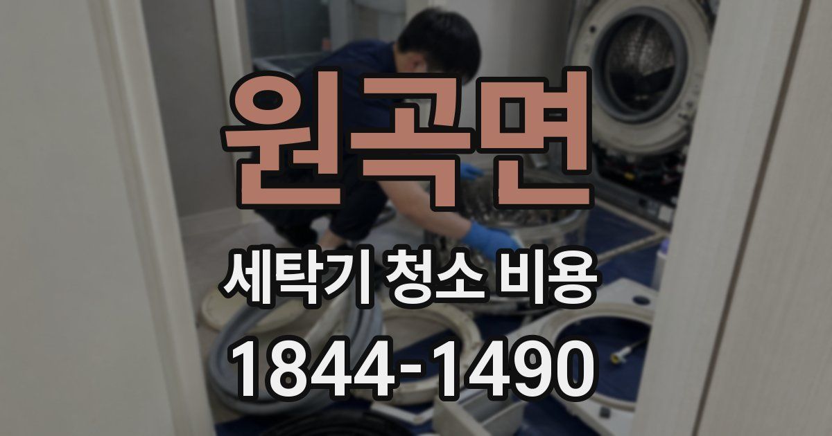 원곡면 세탁기 청소 비용