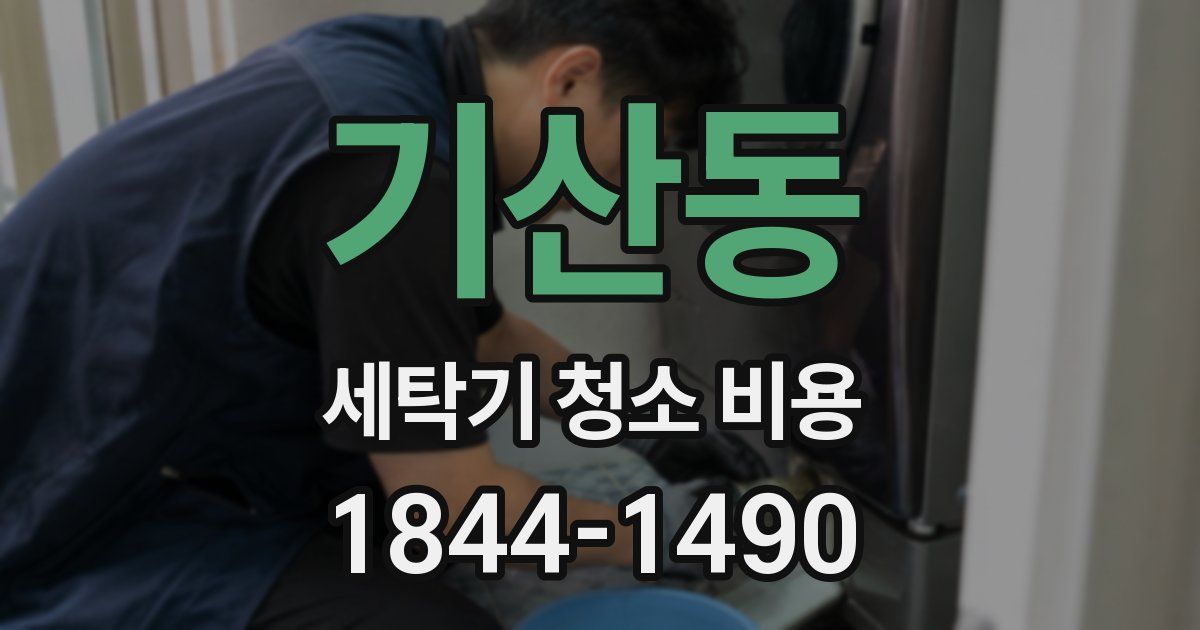 기산동 세탁기 청소 비용