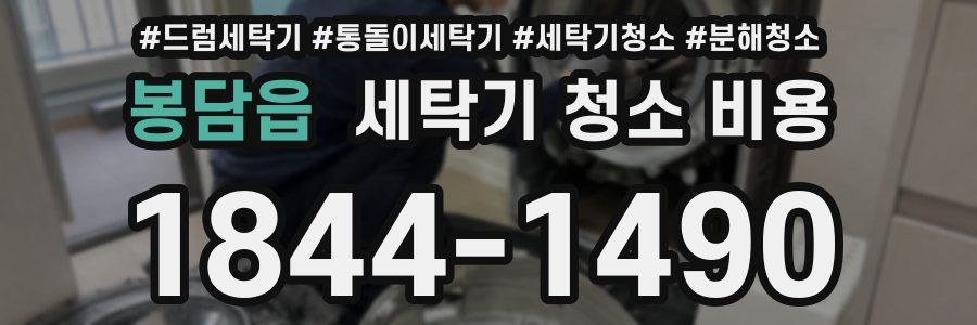 봉담읍 세탁기 청소 비용