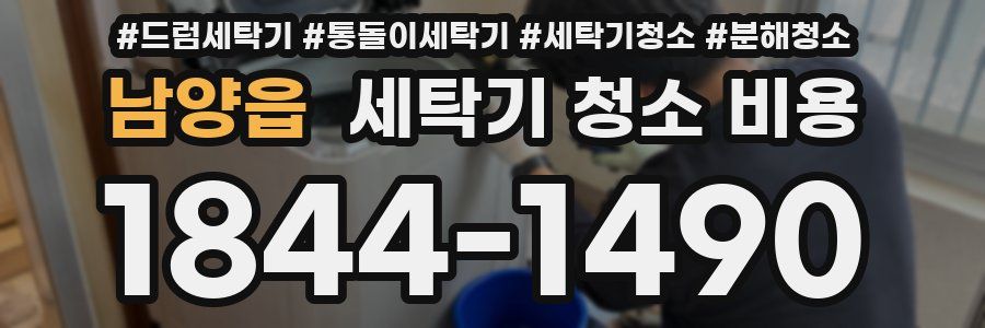 남양읍 세탁기 청소 비용