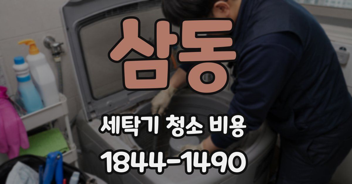 삼동 세탁기 청소 비용