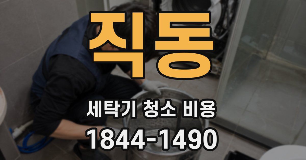 직동 세탁기 청소 비용