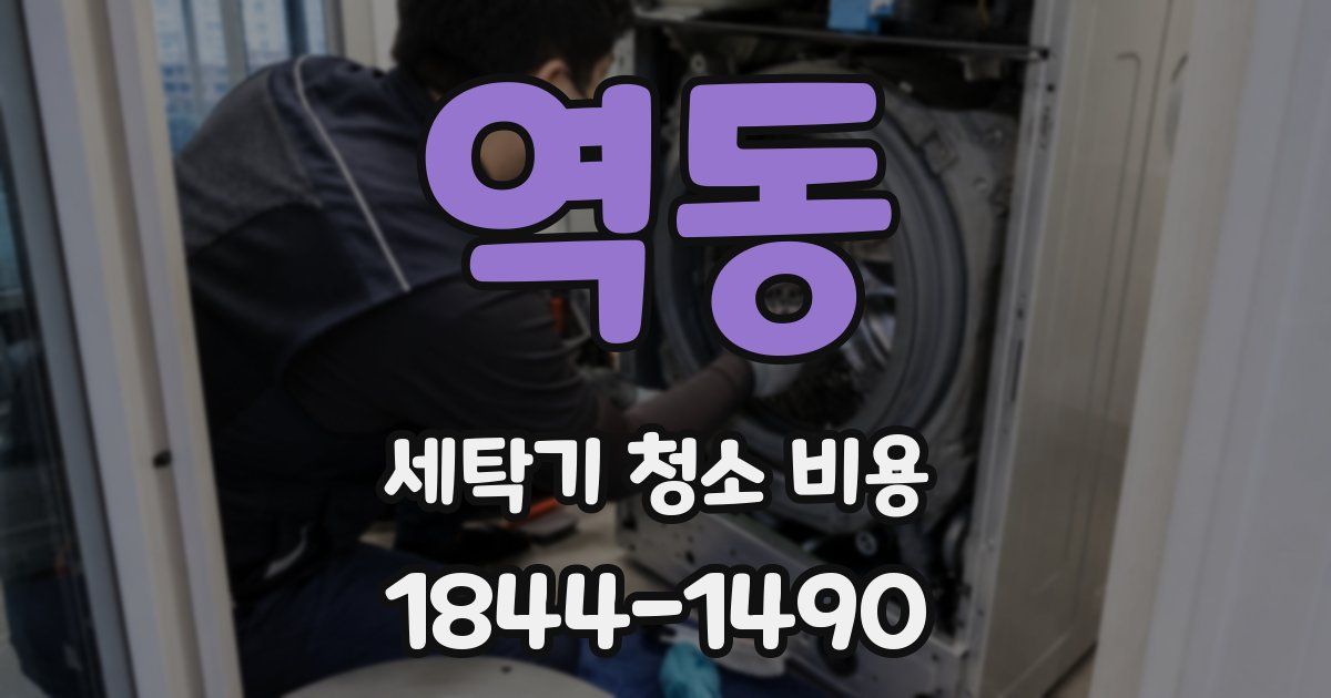 역동 세탁기 청소 비용