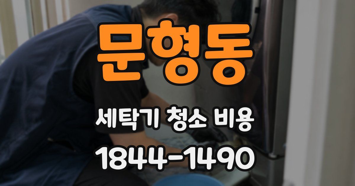 문형동 세탁기 청소 비용