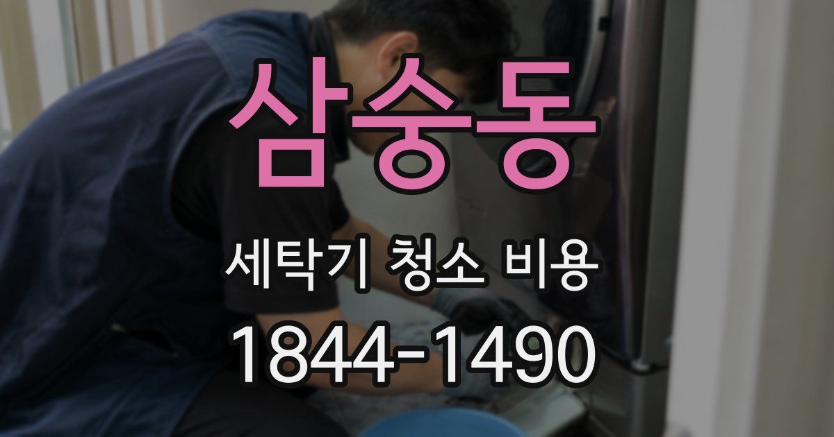 삼숭동 세탁기 청소 비용