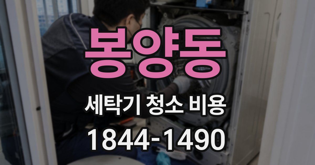 봉양동 세탁기 청소 비용