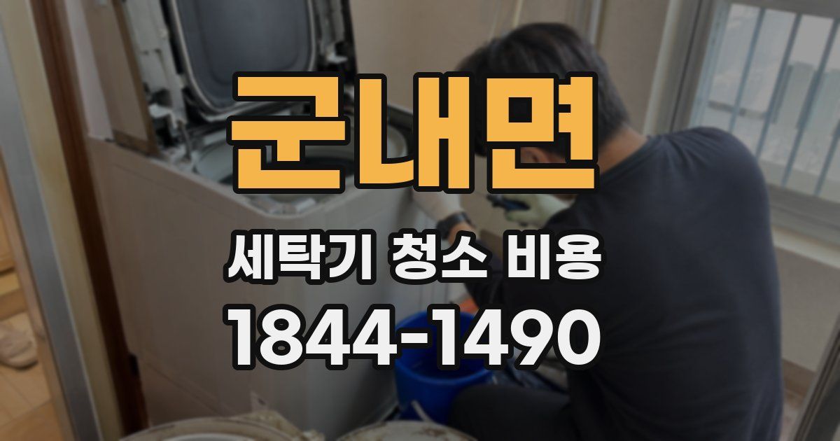 군내면 세탁기 청소 비용