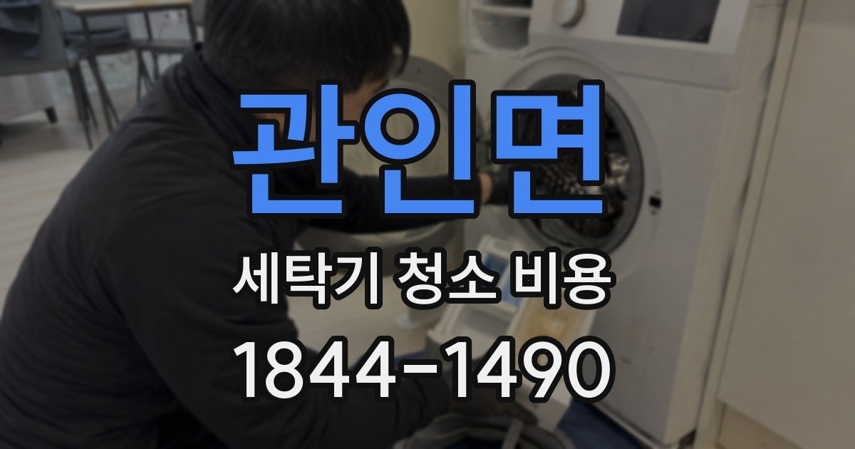 관인면 세탁기 청소 비용