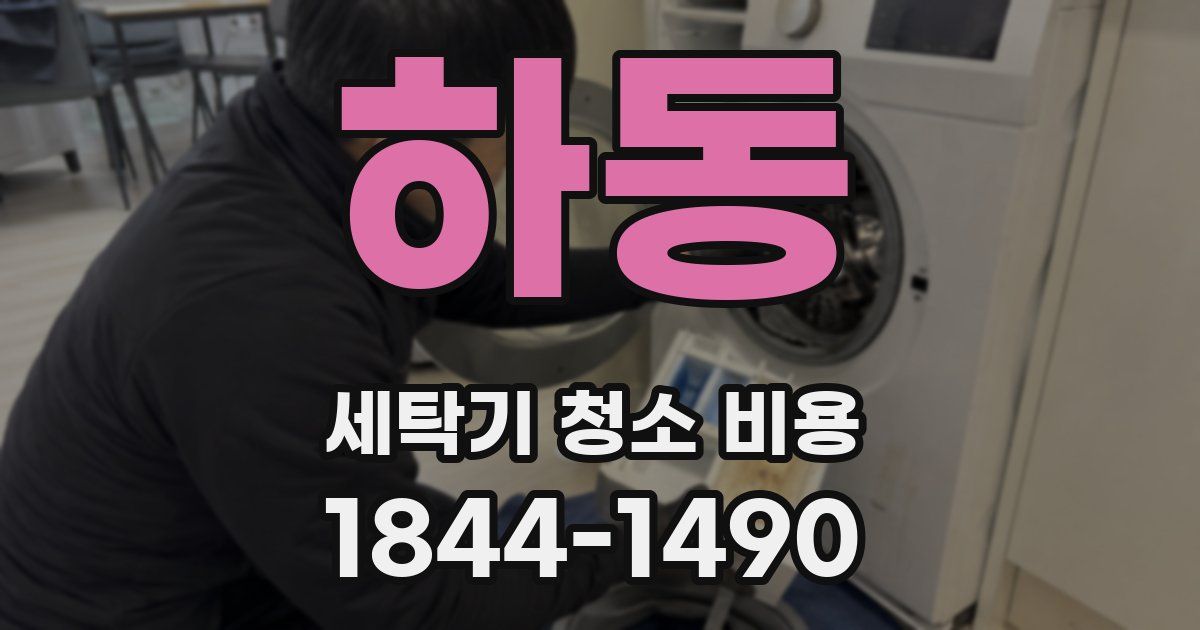하동 세탁기 청소 비용