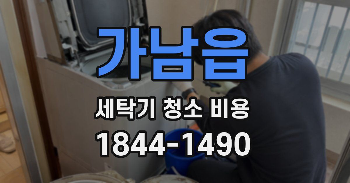 가남읍 세탁기 청소 비용