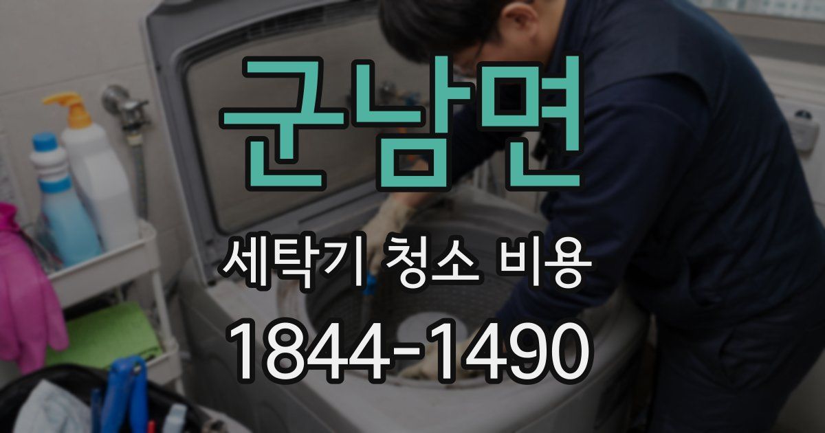 군남면 세탁기 청소 비용