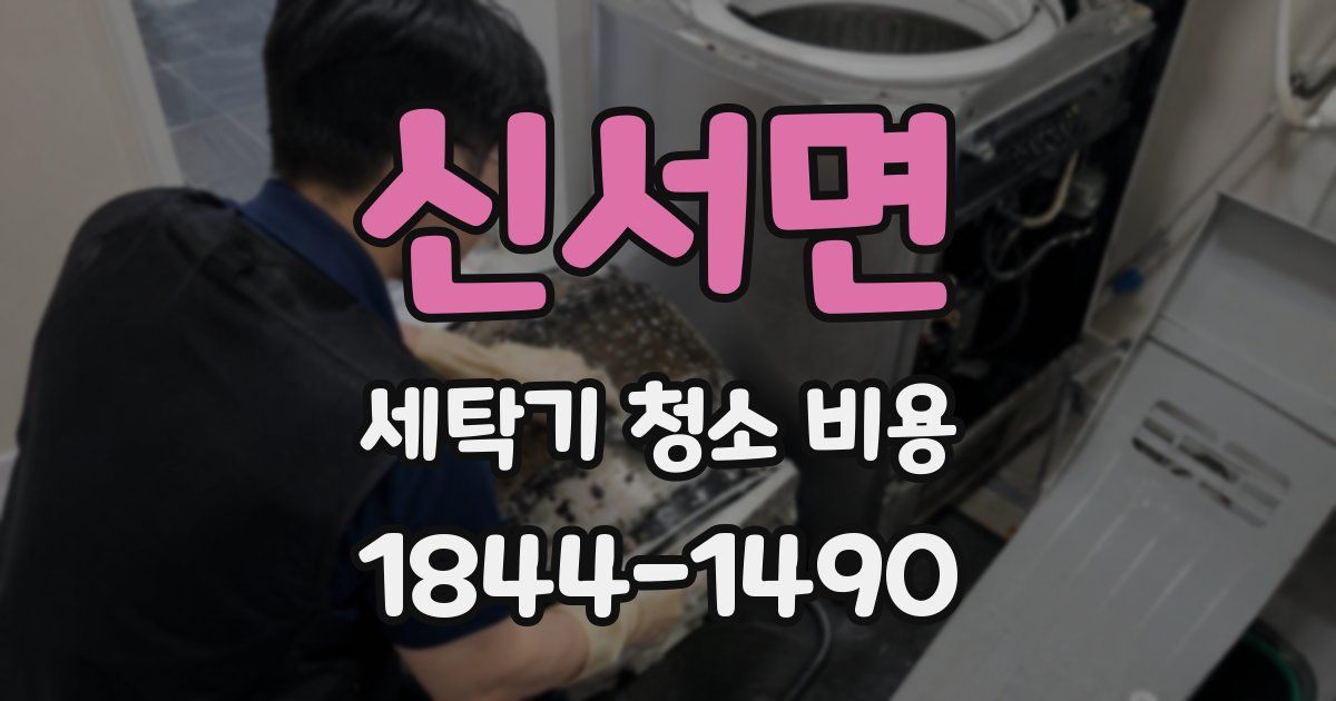 신서면 세탁기 청소 비용