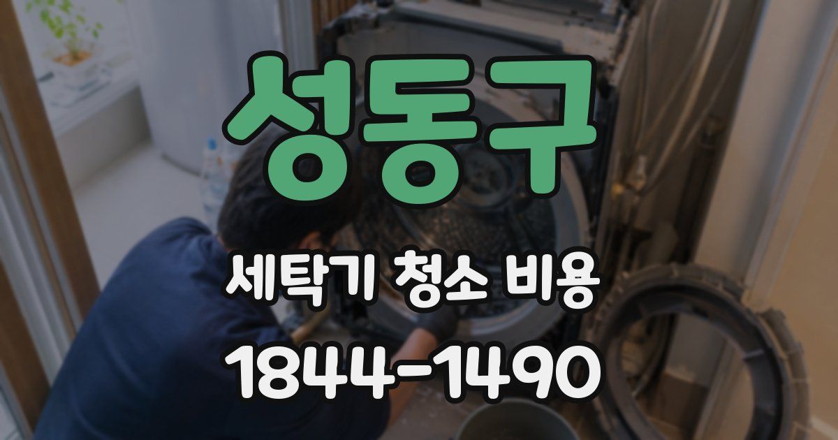 성동구 세탁기 청소 비용