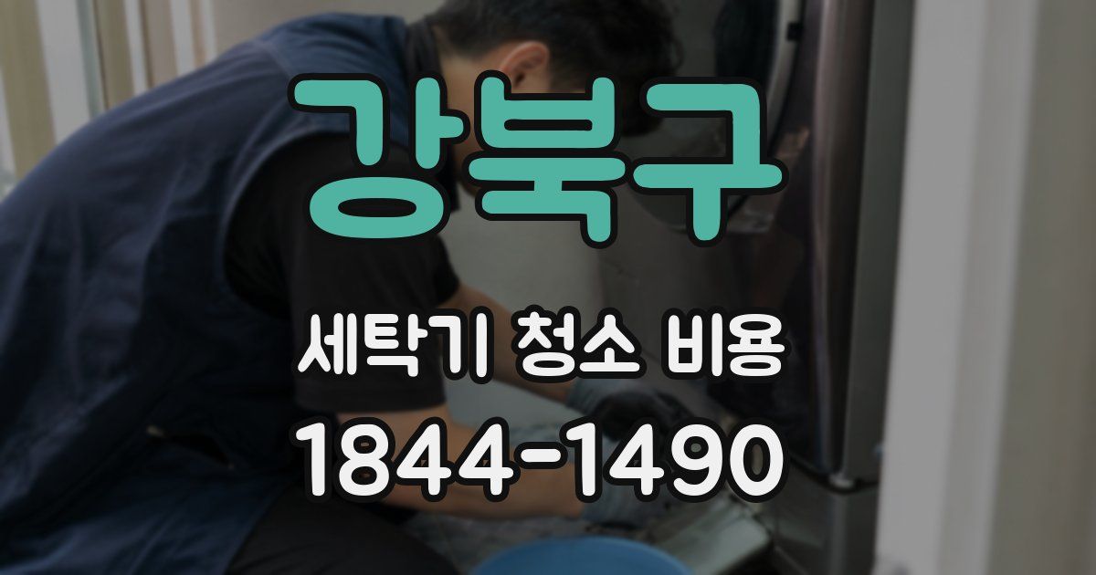 강북구 세탁기 청소 비용