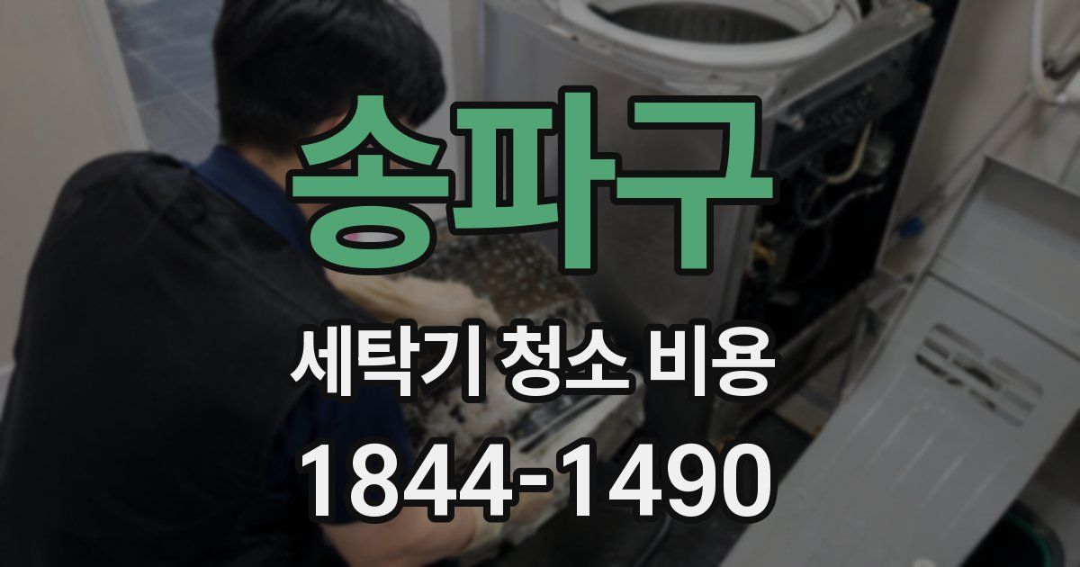 송파구 세탁기 청소 비용