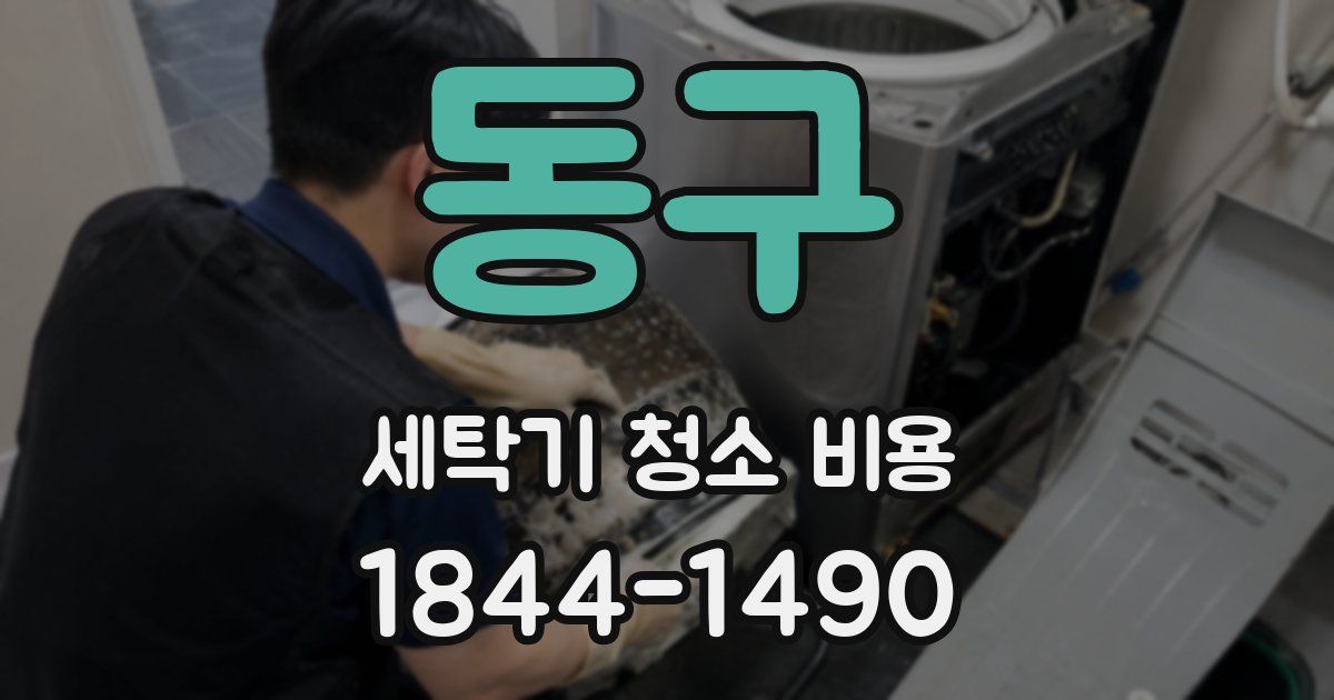 동구 세탁기 청소 비용