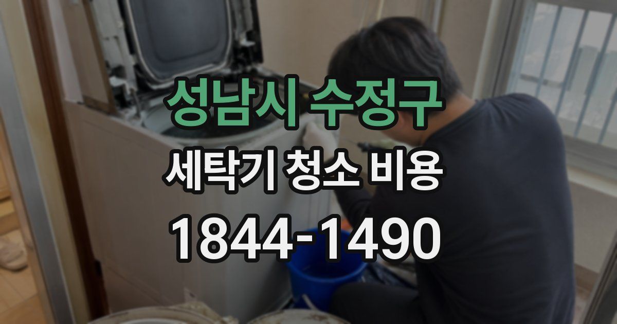 성남시 수정구 세탁기 청소 비용