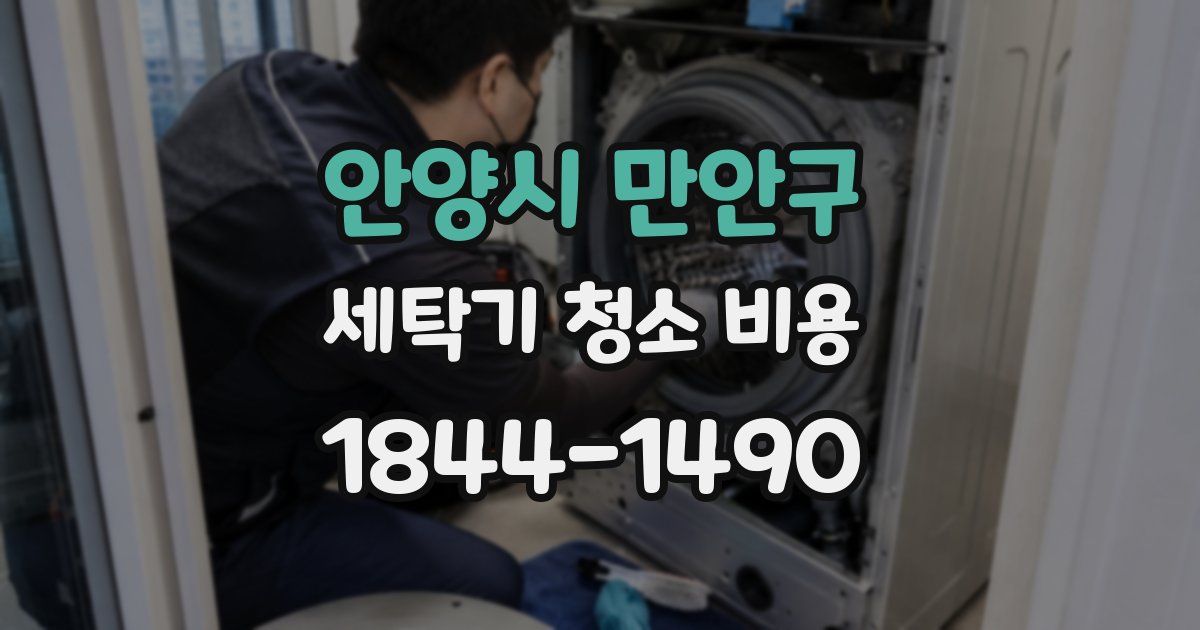 안양시 만안구 세탁기 청소 비용