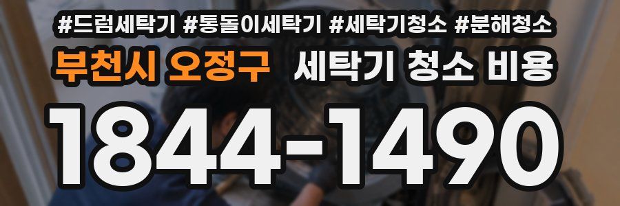 부천시 오정구 세탁기 청소 비용