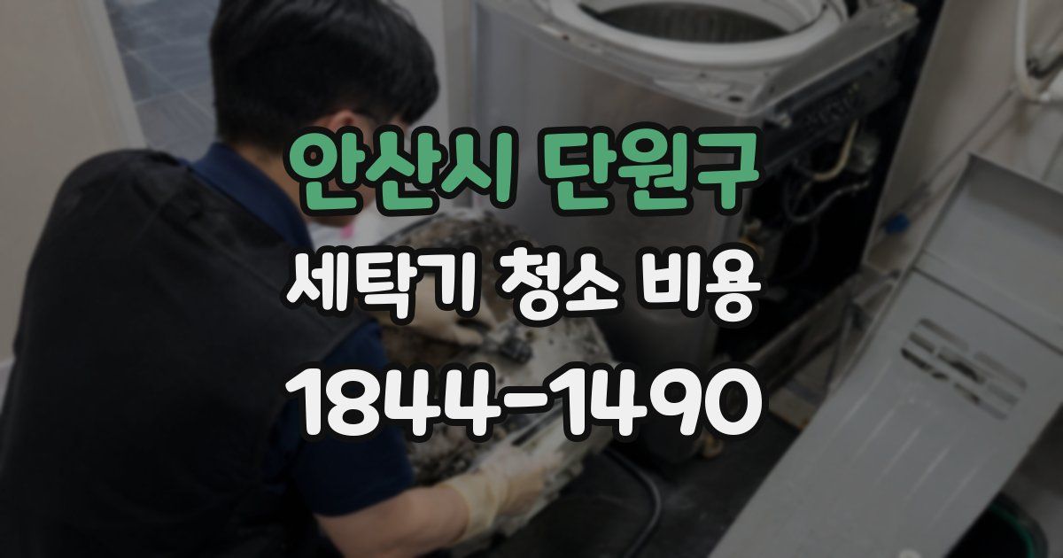 안산시 단원구 세탁기 청소 비용