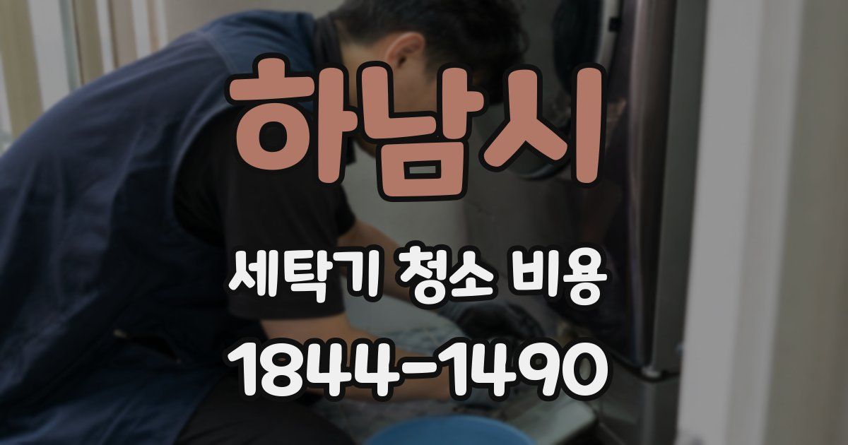 하남시 세탁기 청소 비용