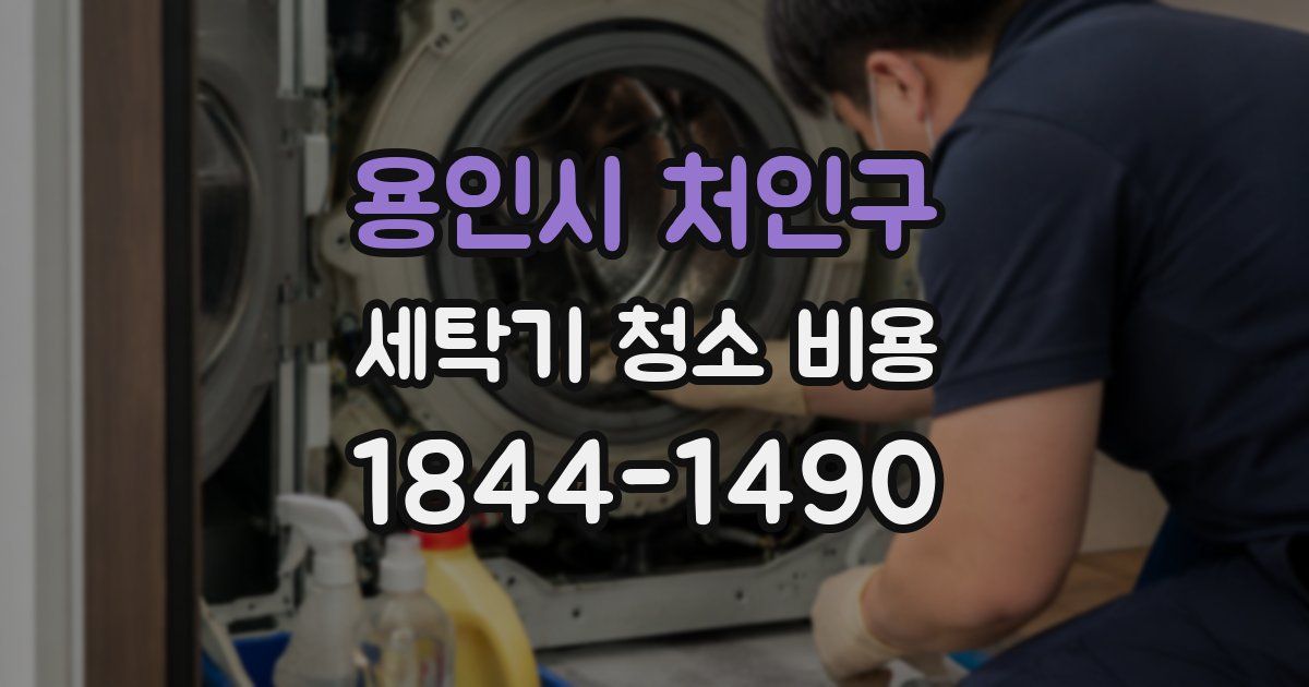 용인시 처인구 세탁기 청소 비용