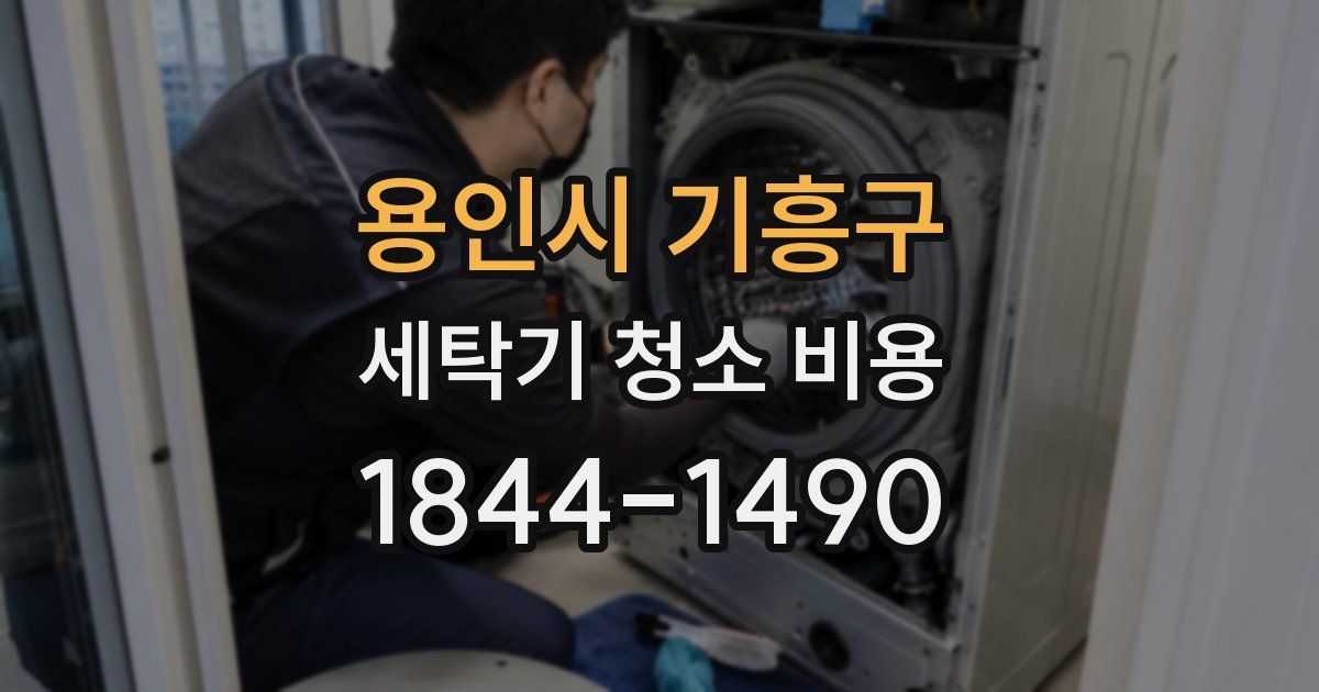 용인시 기흥구 세탁기 청소 비용