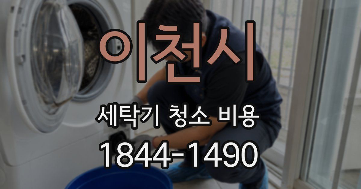 이천시 세탁기 청소 비용
