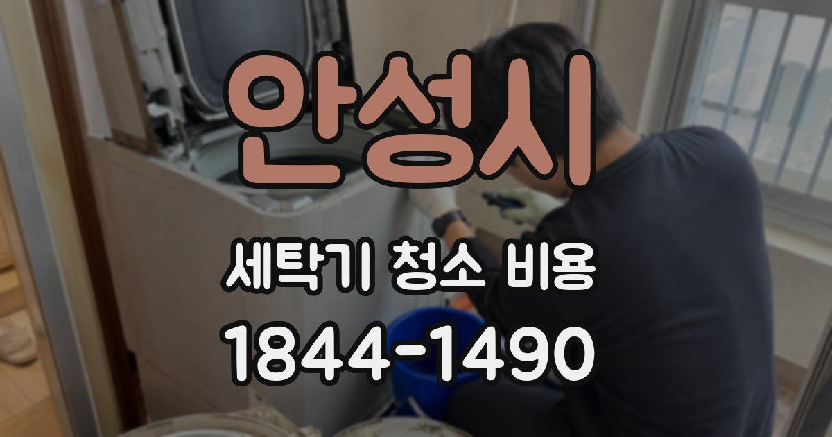 안성시 세탁기 청소 비용