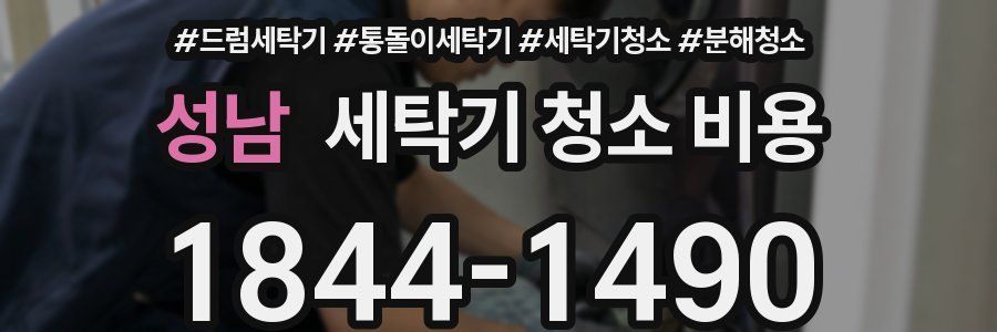 성남 세탁기 청소 비용
