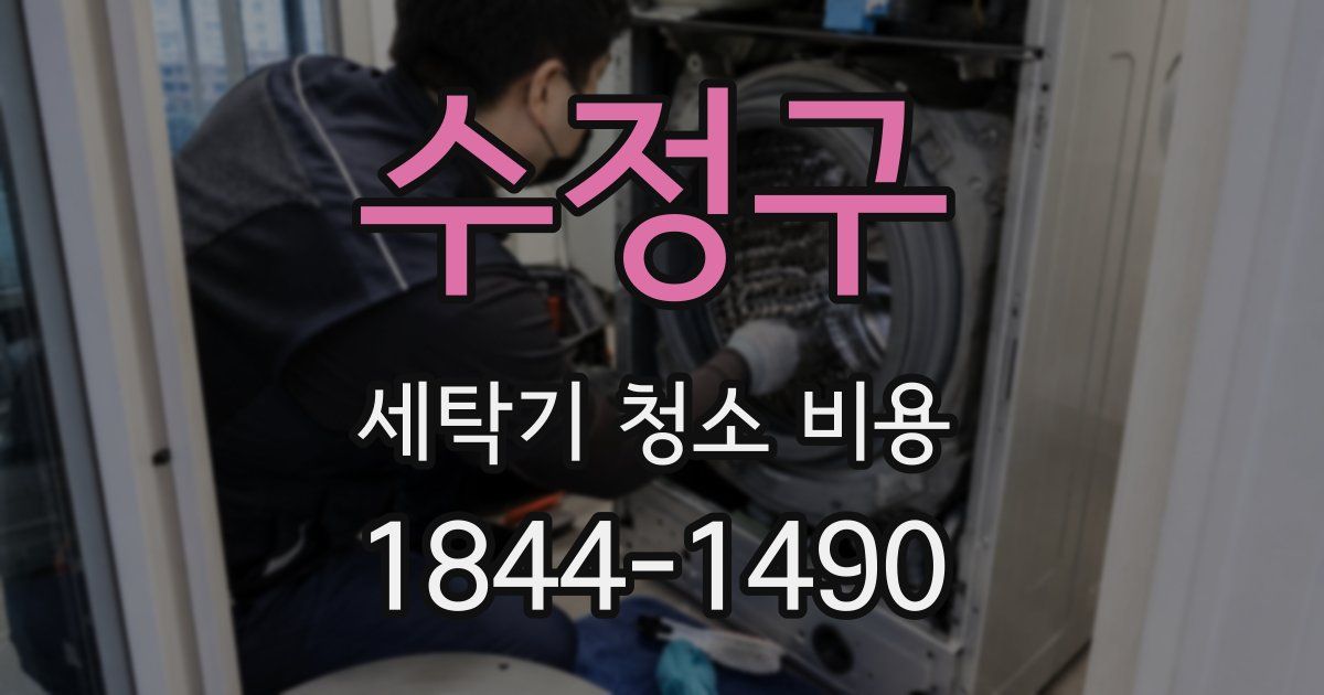 수정구 세탁기 청소 비용
