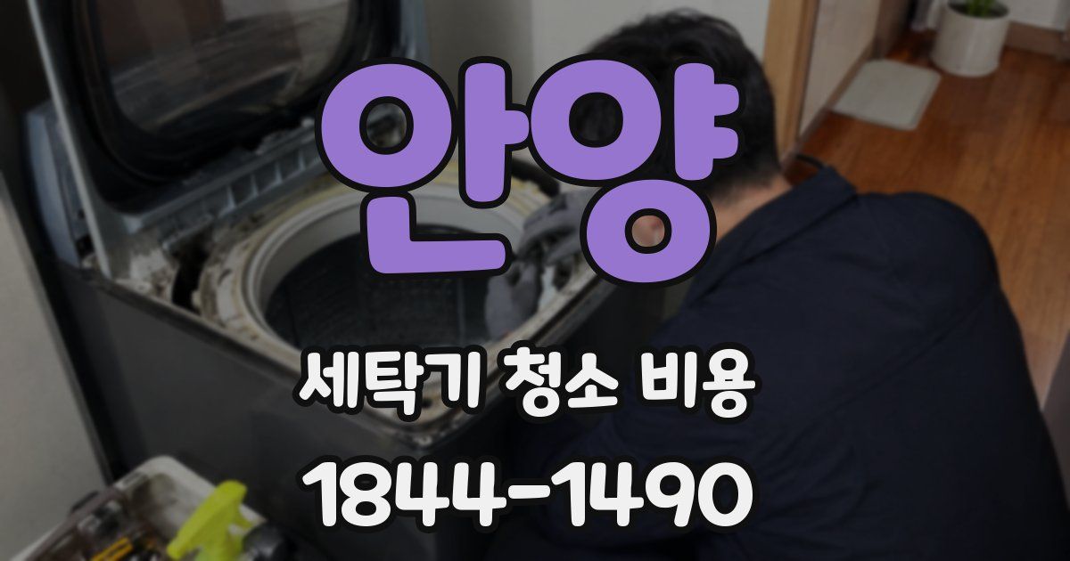 안양 세탁기 청소 비용