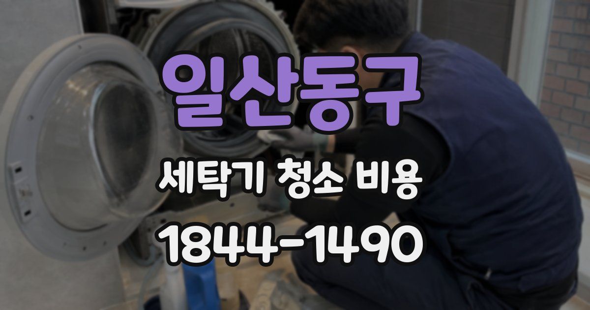 일산동구 세탁기 청소 비용