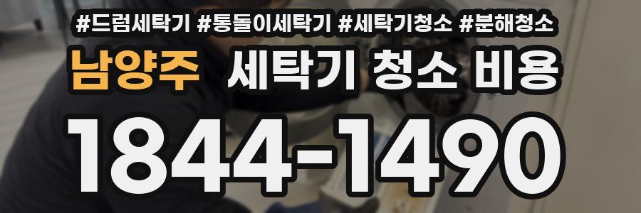 남양주 세탁기 청소 비용