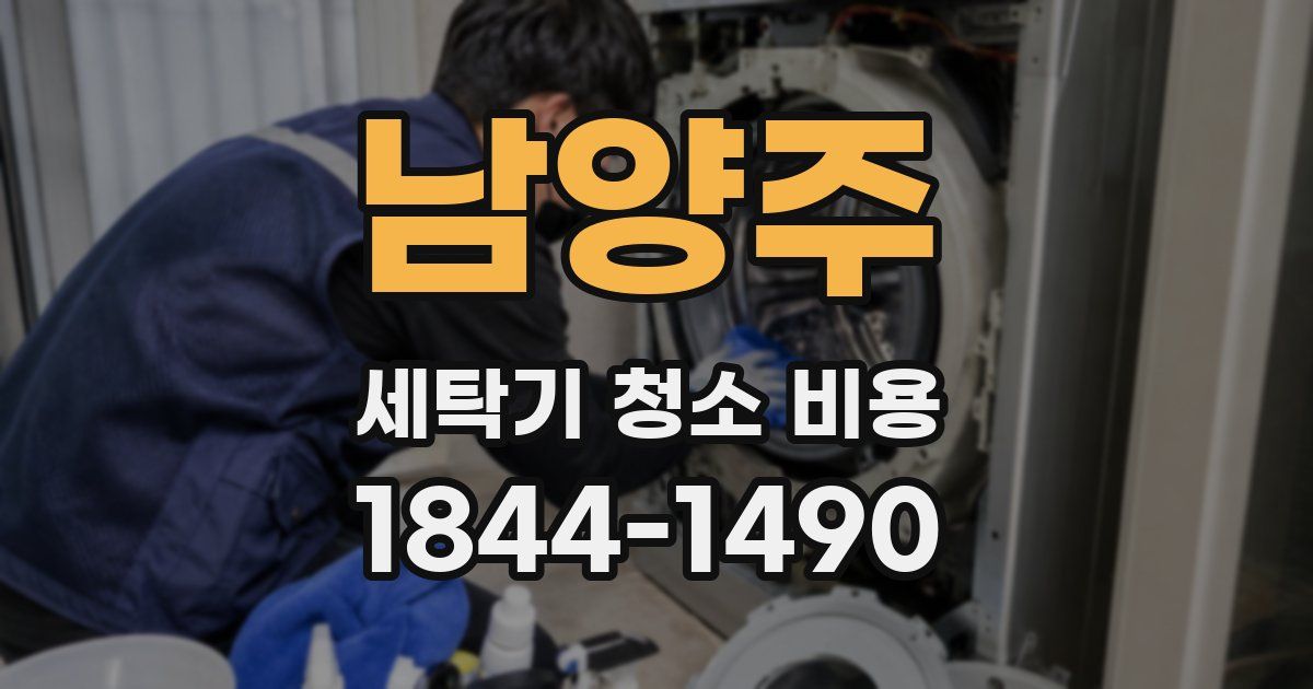 남양주 세탁기 청소 비용