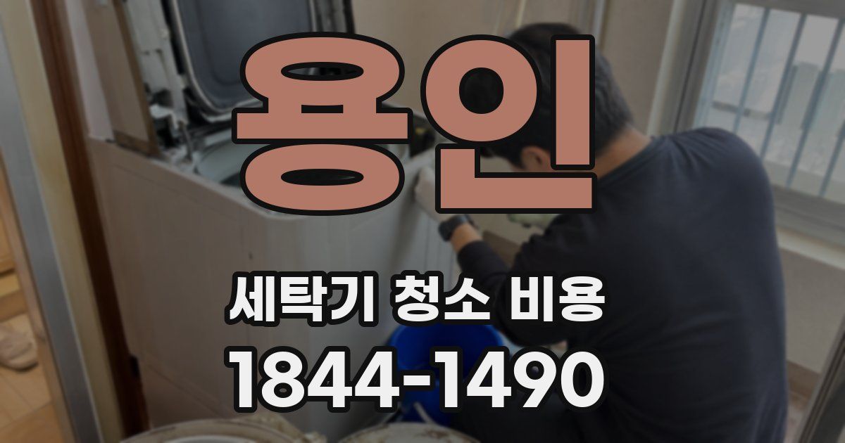 용인 세탁기 청소 비용