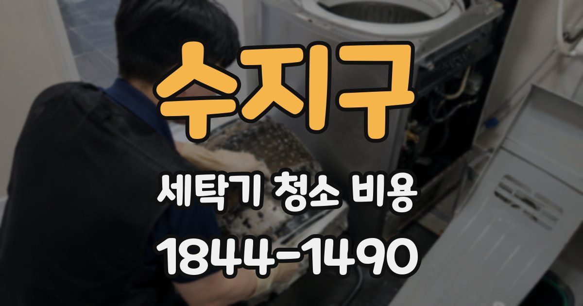 수지구 세탁기 청소 비용