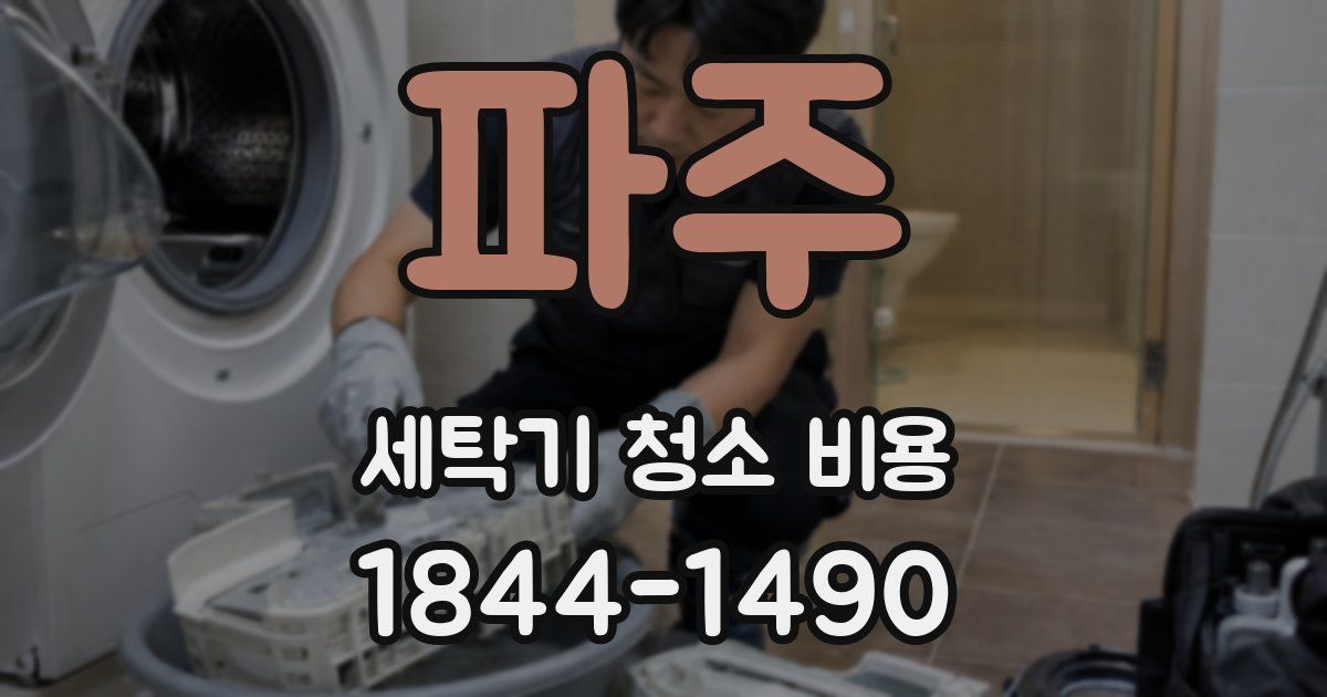파주 세탁기 청소 비용