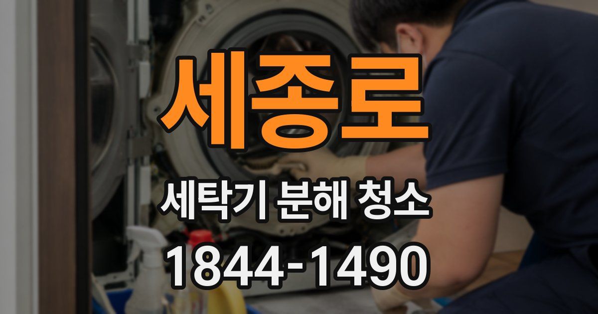 세종로 세탁기 분해 청소