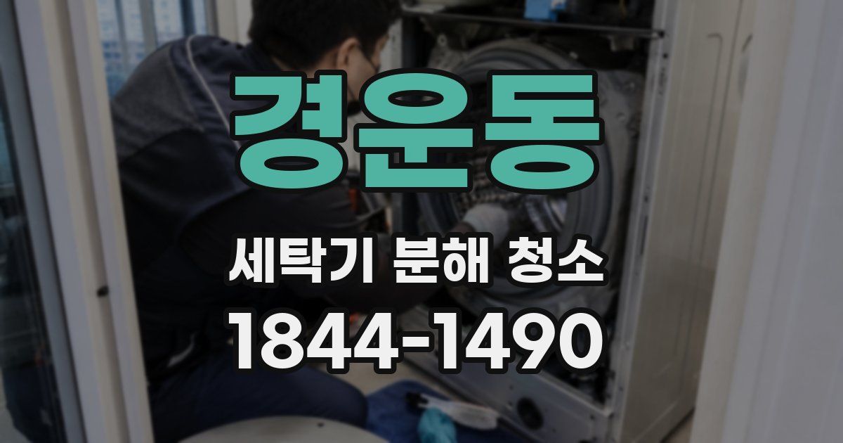 경운동 세탁기 분해 청소