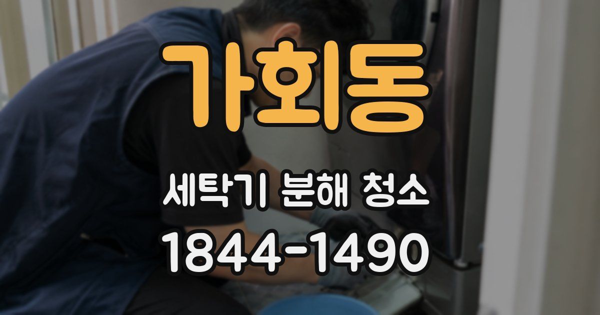 가회동 세탁기 분해 청소