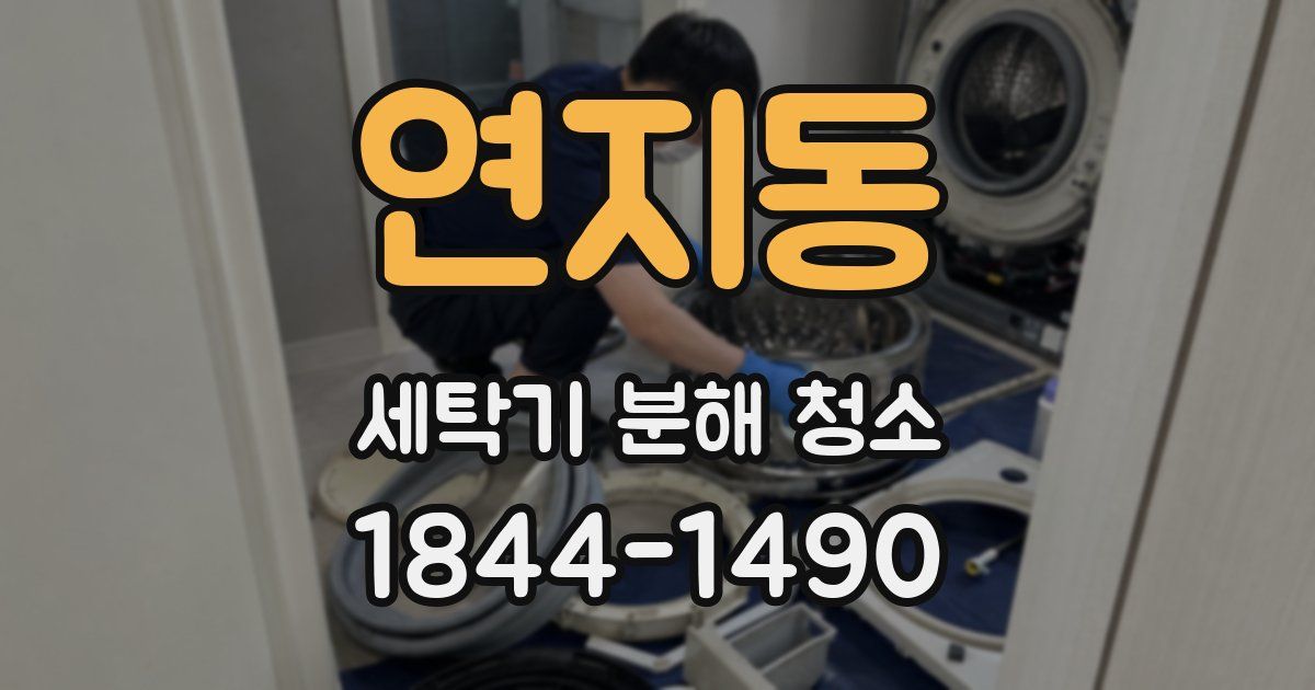 연지동 세탁기 분해 청소