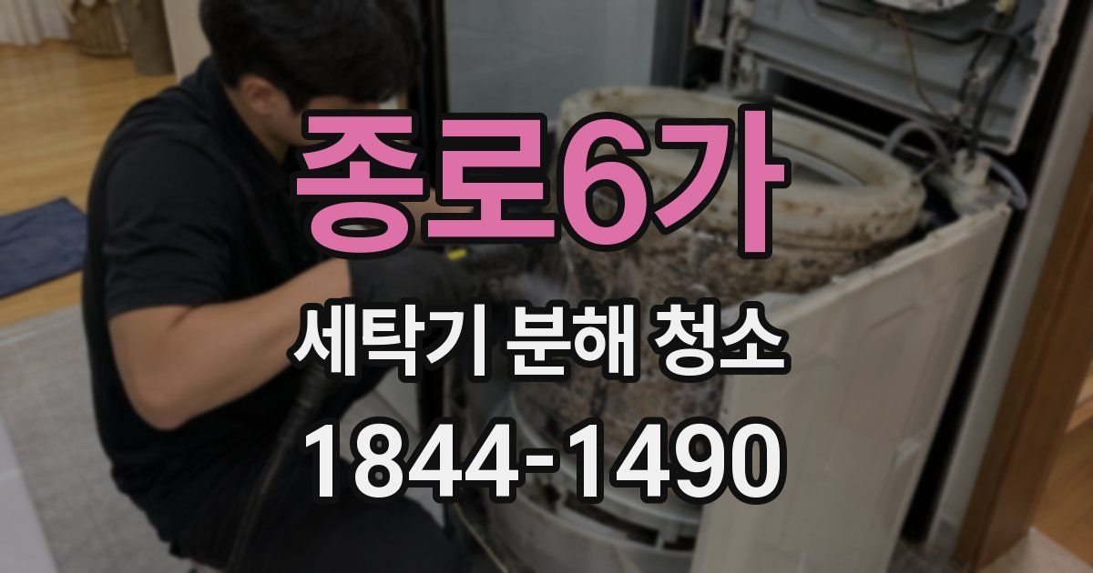 종로6가 세탁기 분해 청소