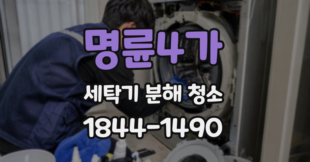 명륜4가 세탁기 분해 청소