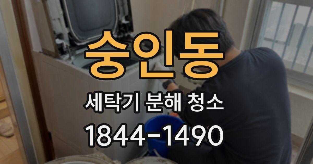 숭인동 세탁기 분해 청소