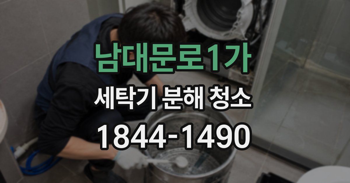 남대문로1가 세탁기 분해 청소