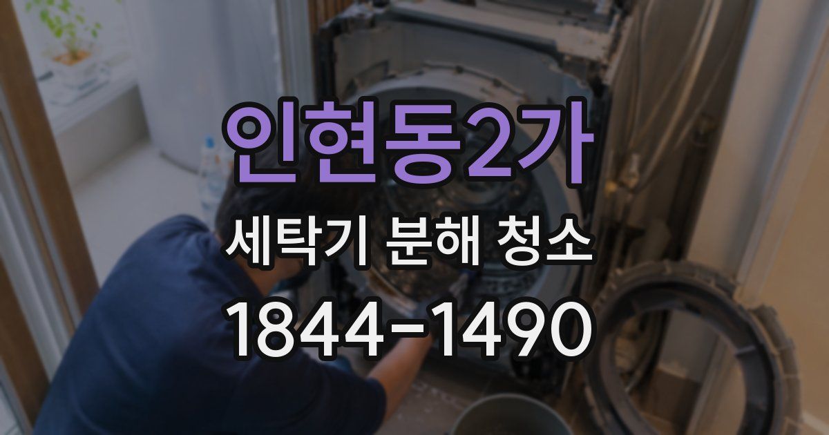 인현동2가 세탁기 분해 청소