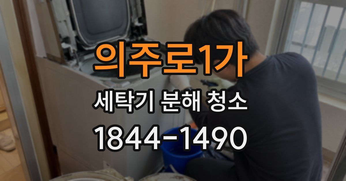 의주로1가 세탁기 분해 청소