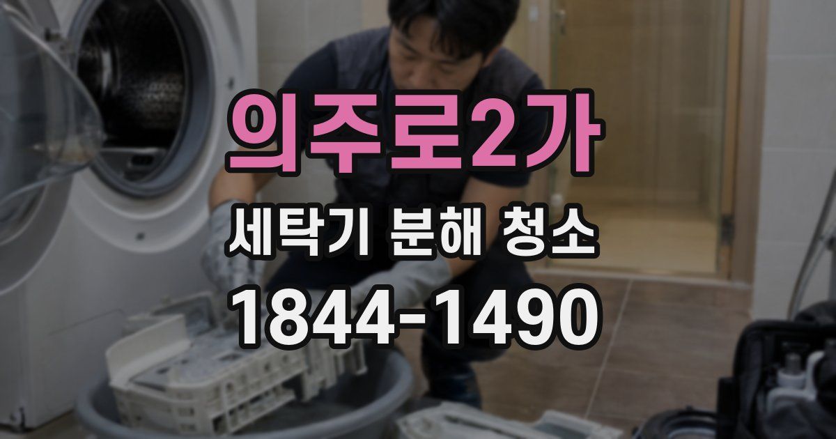 의주로2가 세탁기 분해 청소